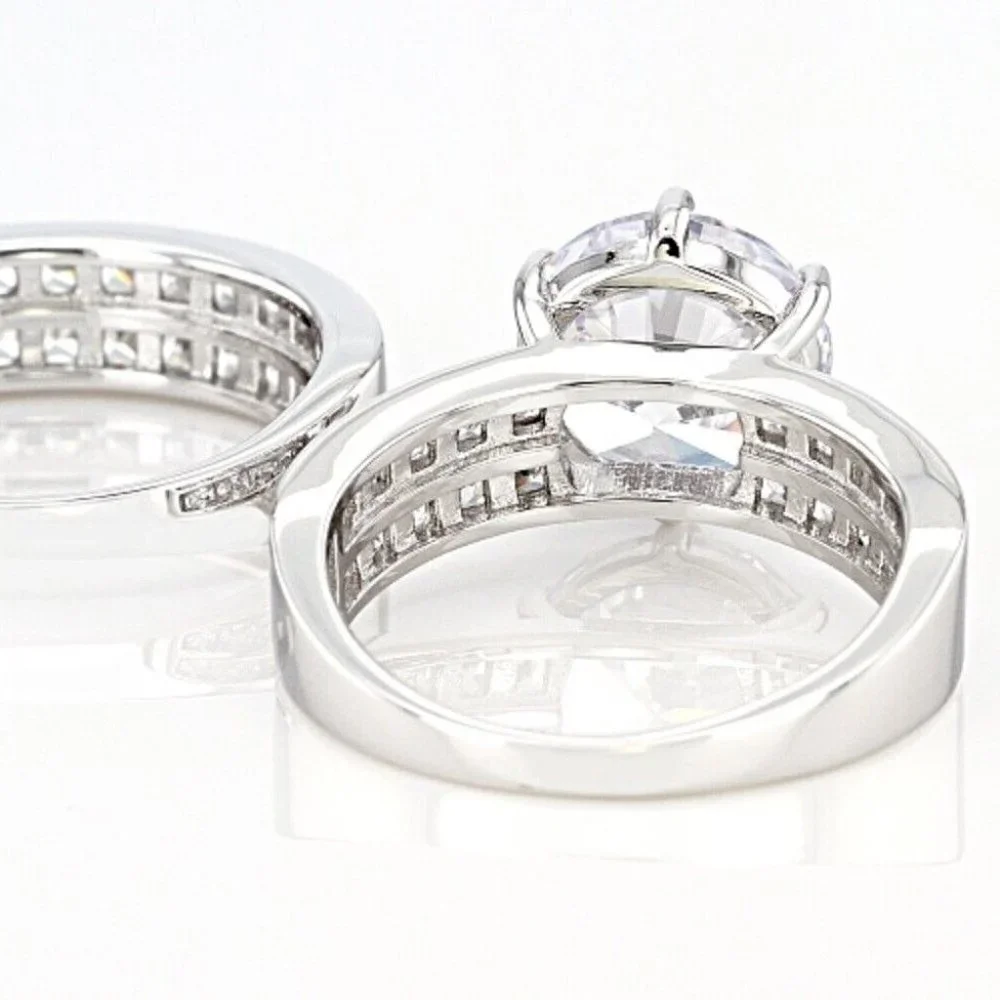 Bella Luce 9.25ctw Rhodium Over .925 Sterling Silver Ring With Band Size 8 EUC - Picture 4 of 9